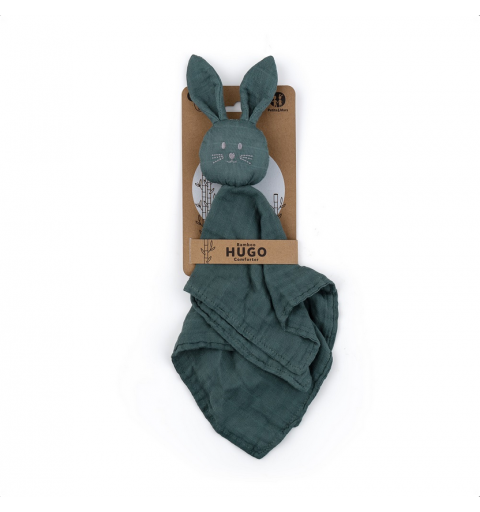 Petite&Mars Hugo - przytulanka z muślinu bambusowego | Mystic Green